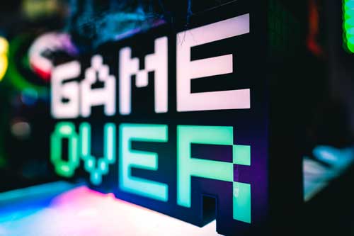 Game Over sign